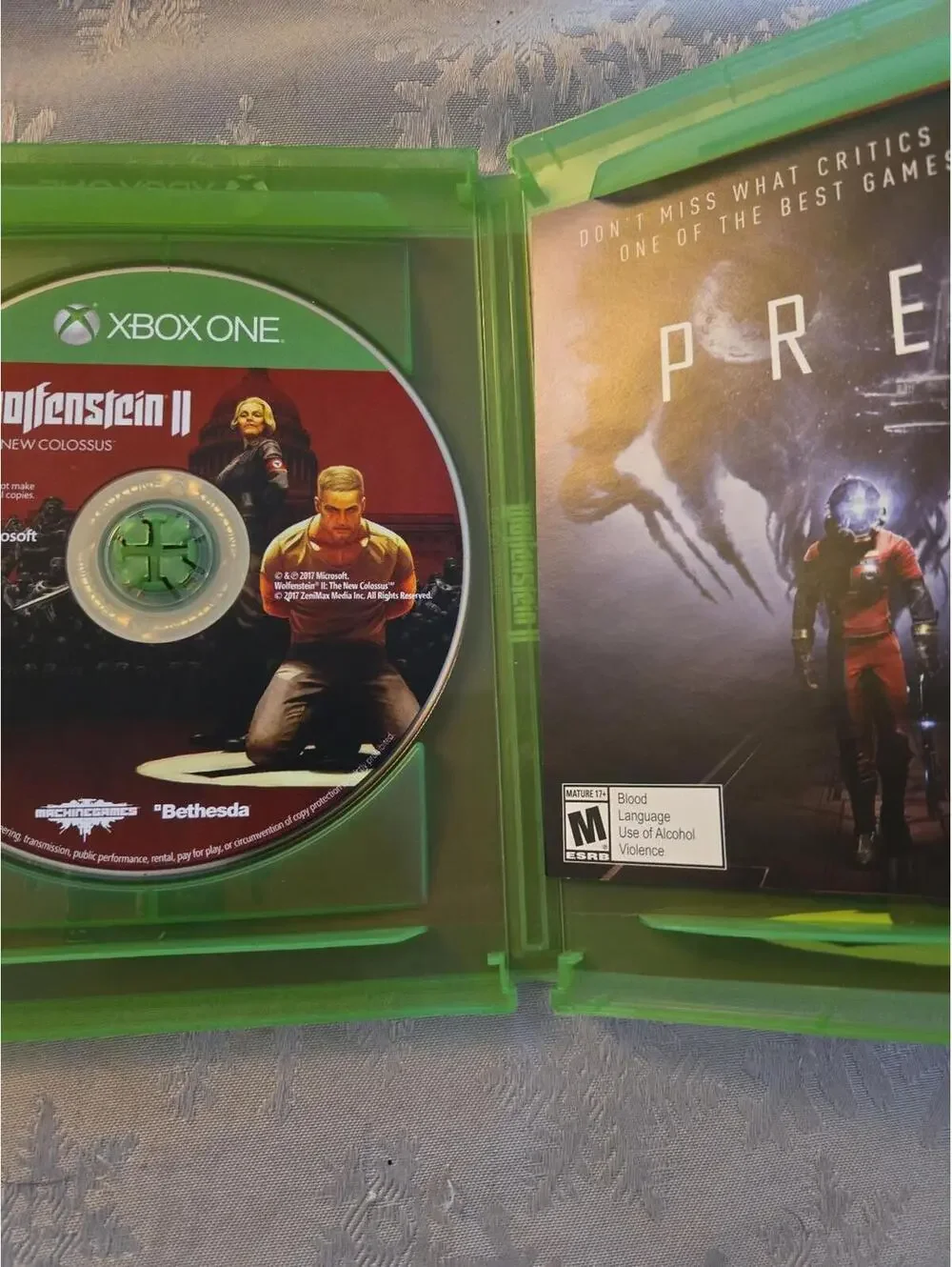 Wolfenstein II: The New Colossus - Xbox One Game Disc and Case